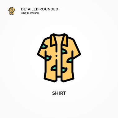 Gömlek vektör simgesi. Modern vektör illüstrasyon kavramları. Düzenlemesi ve kişiselleştirmesi kolay.
