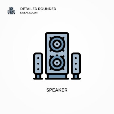 Sözcü vektör simgesi. Modern vektör illüstrasyon kavramları. Düzenlemesi ve kişiselleştirmesi kolay.
