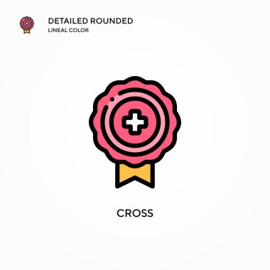 Vektör simgesi çapraz. Modern vektör illüstrasyon kavramları. Düzenlemesi ve kişiselleştirmesi kolay.