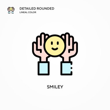 Güleç vektör simgesi. Modern vektör illüstrasyon kavramları. Düzenlemesi ve kişiselleştirmesi kolay.