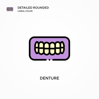Takma diş vektör simgesi. Modern vektör illüstrasyon kavramları. Düzenlemesi ve kişiselleştirmesi kolay.