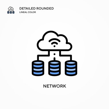 Ağ vektör simgesi. Modern vektör illüstrasyon kavramları. Düzenlemesi ve kişiselleştirmesi kolay.