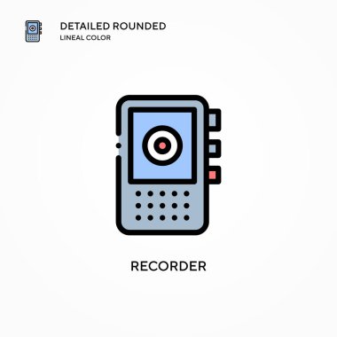 Kayıt vektör simgesi. Modern vektör illüstrasyon kavramları. Düzenlemesi ve kişiselleştirmesi kolay.