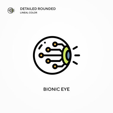 Biyonik göz vektör simgesi. Modern vektör illüstrasyon kavramları. Düzenlemesi ve kişiselleştirmesi kolay.