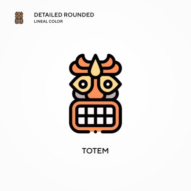 Totem vektör simgesi. Modern vektör illüstrasyon kavramları. Düzenlemesi ve kişiselleştirmesi kolay.