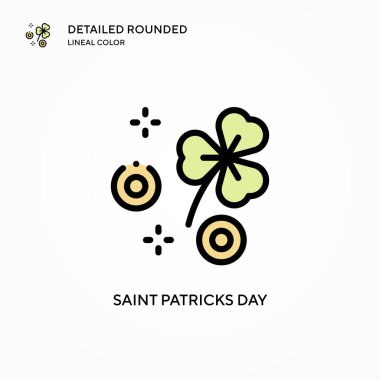 Aziz Patrick Günü vektör ikonu. Modern vektör illüstrasyon kavramları. Düzenlemesi ve kişiselleştirmesi kolay.