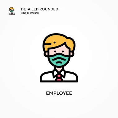Çalışan vektör simgesi. Modern vektör illüstrasyon kavramları. Düzenlemesi ve kişiselleştirmesi kolay.