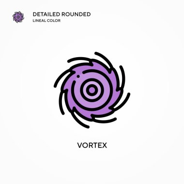 Girdap vektör simgesi. Modern vektör illüstrasyon kavramları. Düzenlemesi ve kişiselleştirmesi kolay.