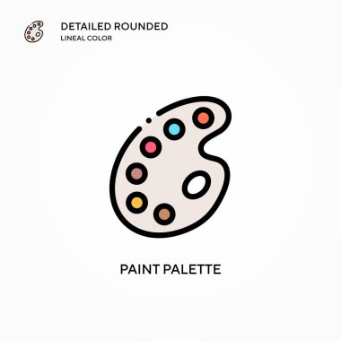 Palet vektör simgesini boya. Modern vektör illüstrasyon kavramları. Düzenlemesi ve kişiselleştirmesi kolay.