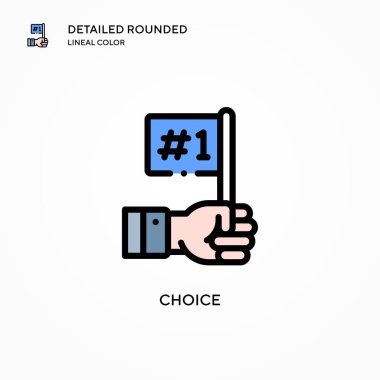 Seçim vektör simgesi. Modern vektör illüstrasyon kavramları. Düzenlemesi ve kişiselleştirmesi kolay.