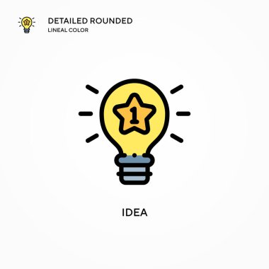 Fikir vektör simgesi. Modern vektör illüstrasyon kavramları. Düzenlemesi ve kişiselleştirmesi kolay.