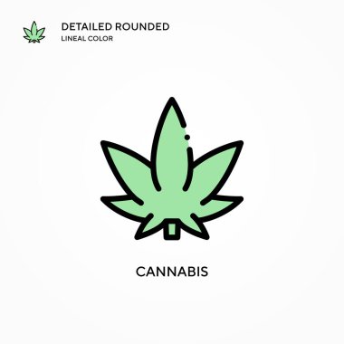 Kenevir vektör simgesi. Modern vektör illüstrasyon kavramları. Düzenlemesi ve kişiselleştirmesi kolay.