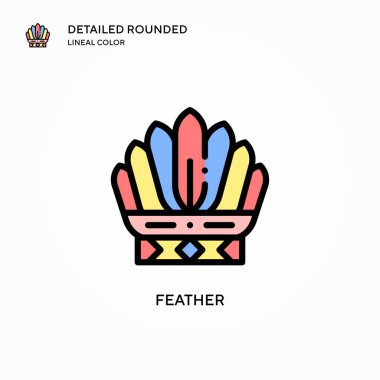 Tüylü vektör simgesi. Modern vektör illüstrasyon kavramları. Düzenlemesi ve kişiselleştirmesi kolay.