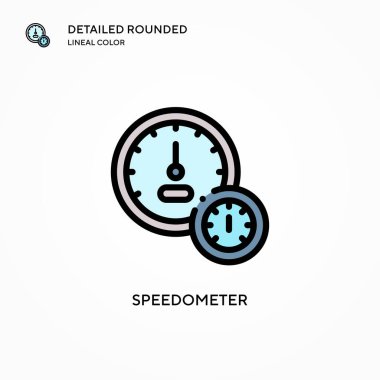 Hız göstergesi vektör simgesi. Modern vektör illüstrasyon kavramları. Düzenlemesi ve kişiselleştirmesi kolay.