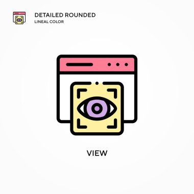 Vektör simgesini göster. Modern vektör illüstrasyon kavramları. Düzenlemesi ve kişiselleştirmesi kolay.