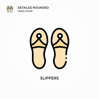 Terlik vektör simgesi. Modern vektör illüstrasyon kavramları. Düzenlemesi ve kişiselleştirmesi kolay.