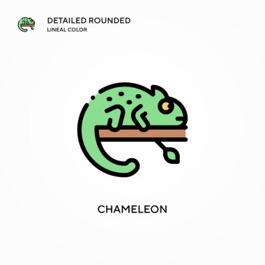 Bukalemun vektör simgesi. Modern vektör illüstrasyon kavramları. Düzenlemesi ve kişiselleştirmesi kolay.