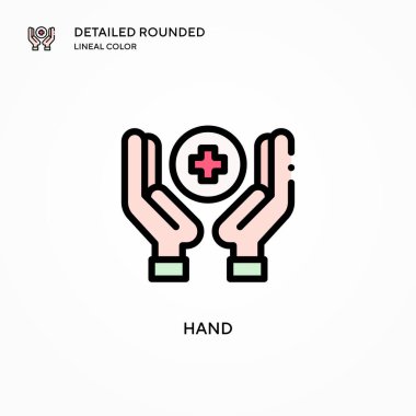 El vektör simgesi. Modern vektör illüstrasyon kavramları. Düzenlemesi ve kişiselleştirmesi kolay.