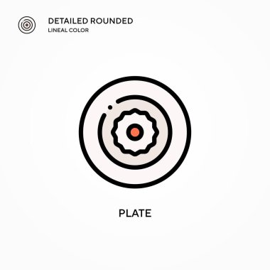 Tabak vektör simgesi. Modern vektör illüstrasyon kavramları. Düzenlemesi ve kişiselleştirmesi kolay.