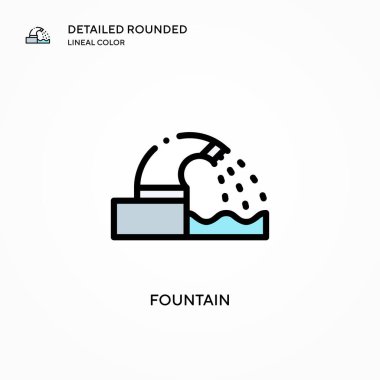 Çeşme vektör simgesi. Modern vektör illüstrasyon kavramları. Düzenlemesi ve kişiselleştirmesi kolay.