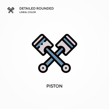 Piston vektör simgesi. Modern vektör illüstrasyon kavramları. Düzenlemesi ve kişiselleştirmesi kolay.