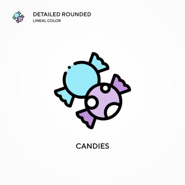 Şekerleme vektör simgesi. Modern vektör illüstrasyon kavramları. Düzenlemesi ve kişiselleştirmesi kolay.