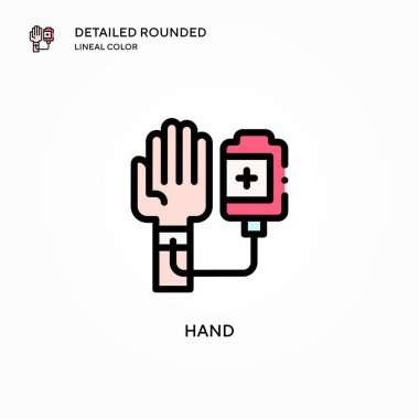 El vektör simgesi. Modern vektör illüstrasyon kavramları. Düzenlemesi ve kişiselleştirmesi kolay.