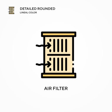 Hava filtresi vektör simgesi. Modern vektör illüstrasyon kavramları. Düzenlemesi ve kişiselleştirmesi kolay.