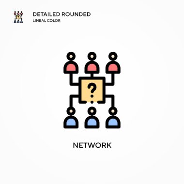 Ağ vektör simgesi. Modern vektör illüstrasyon kavramları. Düzenlemesi ve kişiselleştirmesi kolay.
