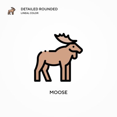 Geyik vektör simgesi. Modern vektör illüstrasyon kavramları. Düzenlemesi ve kişiselleştirmesi kolay.