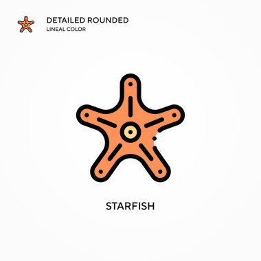 Denizyıldızı vektör simgesi. Modern vektör illüstrasyon kavramları. Düzenlemesi ve kişiselleştirmesi kolay.