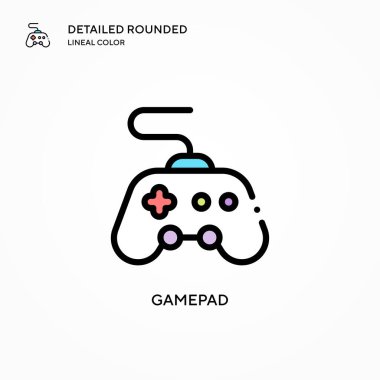 Gamepad vektör simgesi. Modern vektör illüstrasyon kavramları. Düzenlemesi ve kişiselleştirmesi kolay.