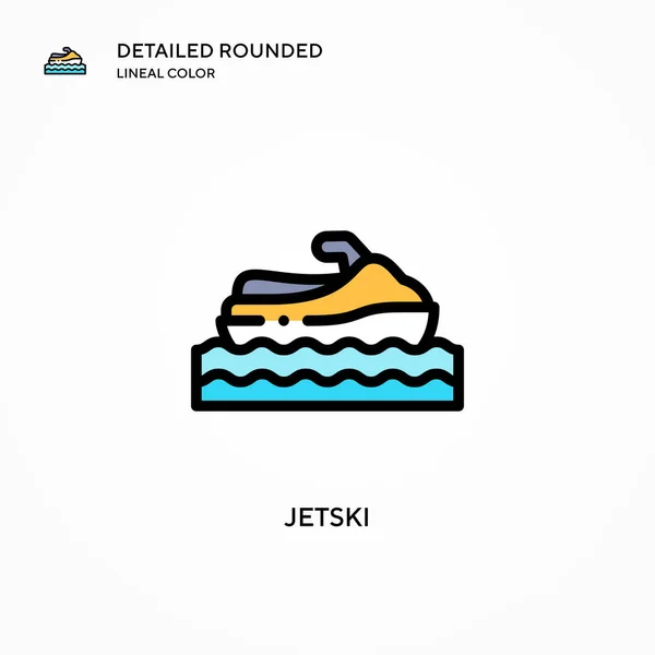 Jetski矢量图标 现代矢量图解概念 容易编辑和定制 — 图库矢量图片