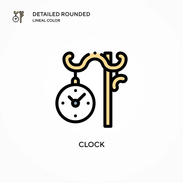 Reloj Icono Vectorial Conceptos Modernos Ilustración Vectorial Fácil Editar Personalizar — Vector de stock