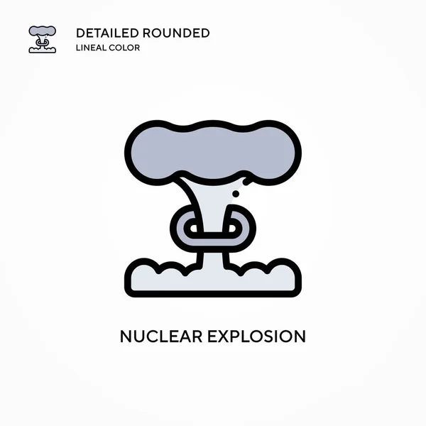 Icono Vector Explosión Nuclear Conceptos Modernos Ilustración Vectorial Fácil Editar — Archivo Imágenes Vectoriales