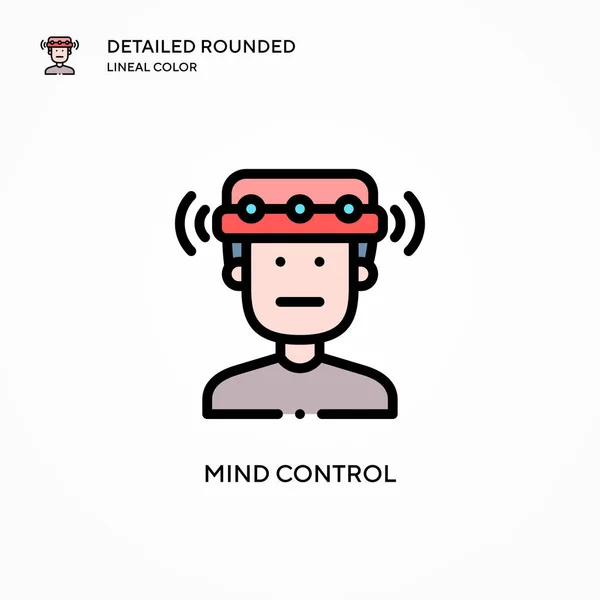 Icono Vector Control Mental Conceptos Modernos Ilustración Vectorial Fácil Editar — Archivo Imágenes Vectoriales