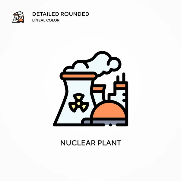 Εικονίδιο Φορέα Πυρηνικών Εγκαταστάσεων Σύγχρονες Έννοιες Διανυσματικής Απεικόνισης Εύκολο Επεξεργαστείτε — Διανυσματικό Αρχείο
