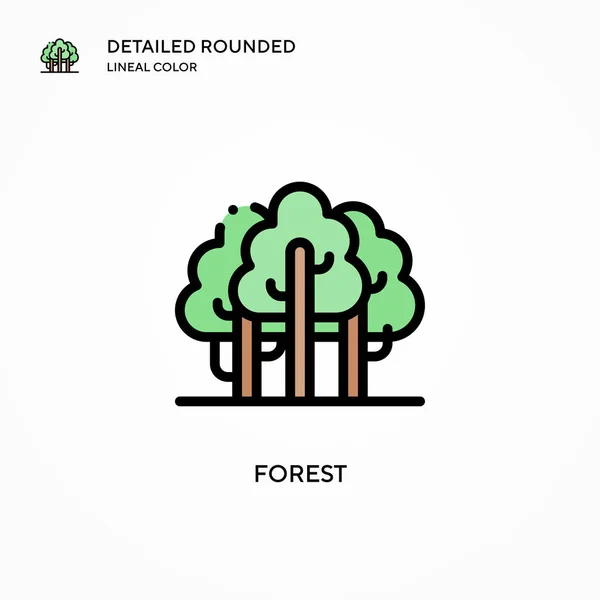 Icono Vector Forestal Conceptos Modernos Ilustración Vectorial Fácil Editar Personalizar — Vector de stock