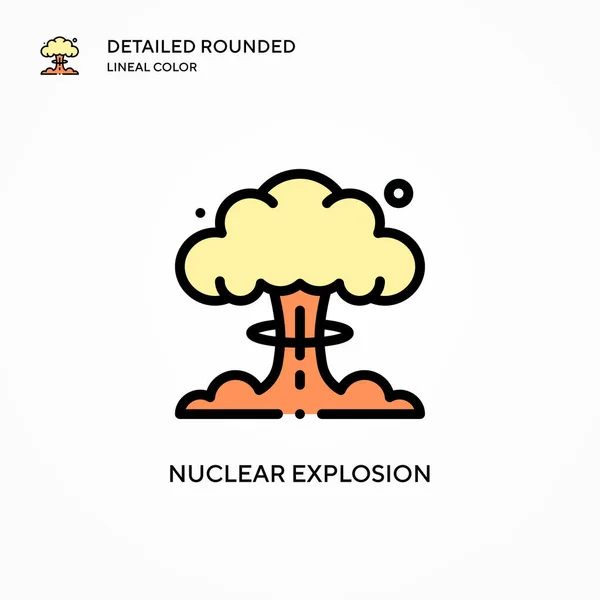 Nucleaire Explosievector Icoon Moderne Vector Illustratie Concepten Eenvoudig Bewerken Aan — Stockvector