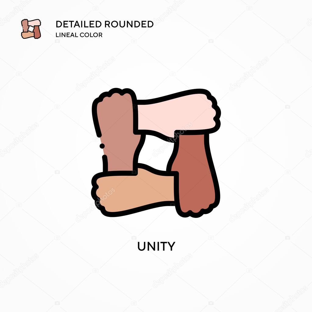 Unity vector icon. Modern vector illustration concepts. Easy to edit and customize.
