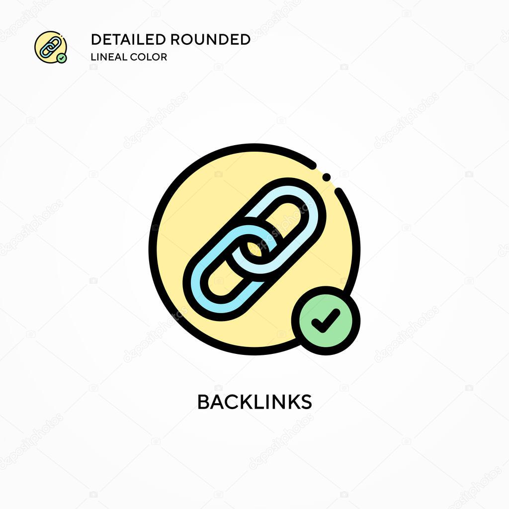Backlinks vector icon. Modern vector illustration concepts. Easy to edit and customize.