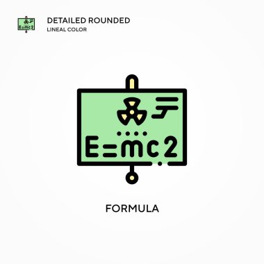 Formül vektör simgesi. Modern vektör illüstrasyon kavramları. Düzenlemesi ve kişiselleştirmesi kolay.