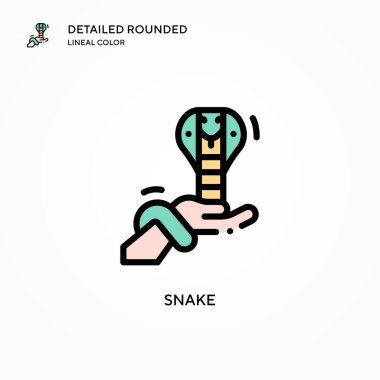 Yılan vektör simgesi. Modern vektör illüstrasyon kavramları. Düzenlemesi ve kişiselleştirmesi kolay.