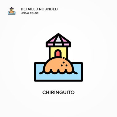 Chiringuito vektör simgesi. Modern vektör illüstrasyon kavramları. Düzenlemesi ve kişiselleştirmesi kolay.