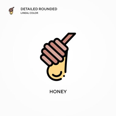 Bal vektörü simgesi. Modern vektör illüstrasyon kavramları. Düzenlemesi ve kişiselleştirmesi kolay.