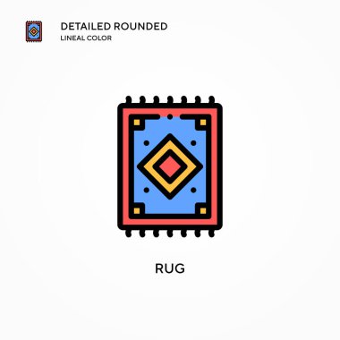 Rug vektör simgesi. Modern vektör illüstrasyon kavramları. Düzenlemesi ve kişiselleştirmesi kolay.
