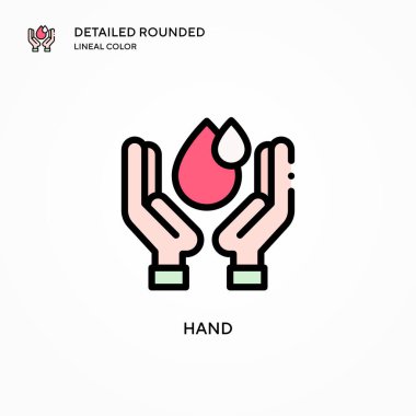 El vektör simgesi. Modern vektör illüstrasyon kavramları. Düzenlemesi ve kişiselleştirmesi kolay.