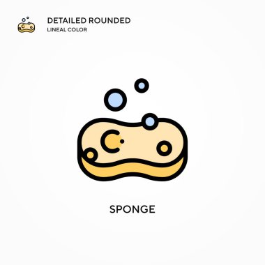 Sünger vektör simgesi. Modern vektör illüstrasyon kavramları. Düzenlemesi ve kişiselleştirmesi kolay.
