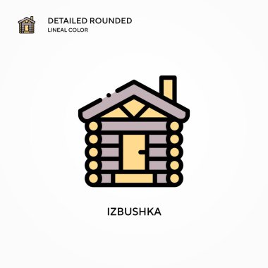 Izbushka vektör simgesi. Modern vektör illüstrasyon kavramları. Düzenlemesi ve kişiselleştirmesi kolay.