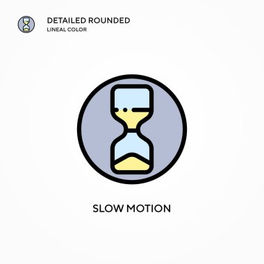 Yavaş çekim vektör simgesi. Modern vektör illüstrasyon kavramları. Düzenlemesi ve kişiselleştirmesi kolay.